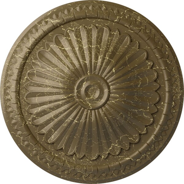 Ekena Millwork Alexa Ceiling Medallion (Fits Canopies up to 3"), 15"OD x 1 3/4"P, Mississippi Mud Crackle CM14AXMMC - main